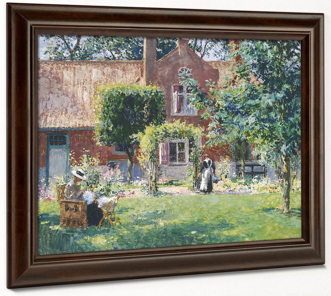 The Unpretentious Garden By Gari Melchers Fine Art Print