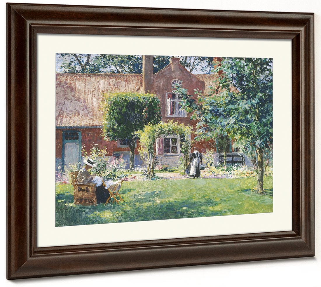 The Unpretentious Garden By Gari Melchers Fine Art Print