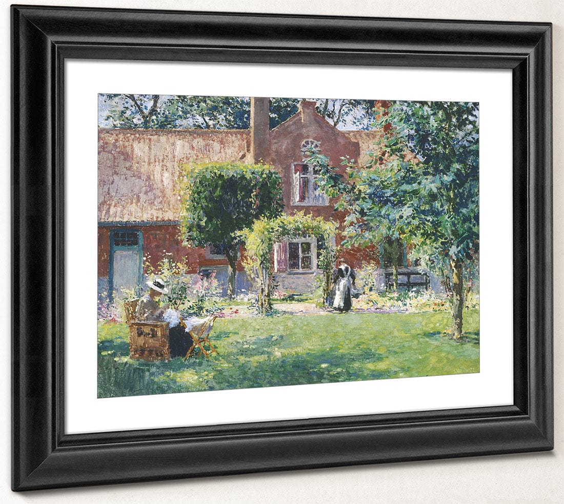 The Unpretentious Garden By Gari Melchers Fine Art Print