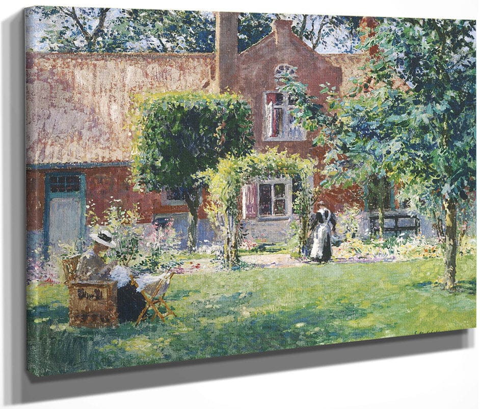 The Unpretentious Garden By Gari Melchers Fine Art Print