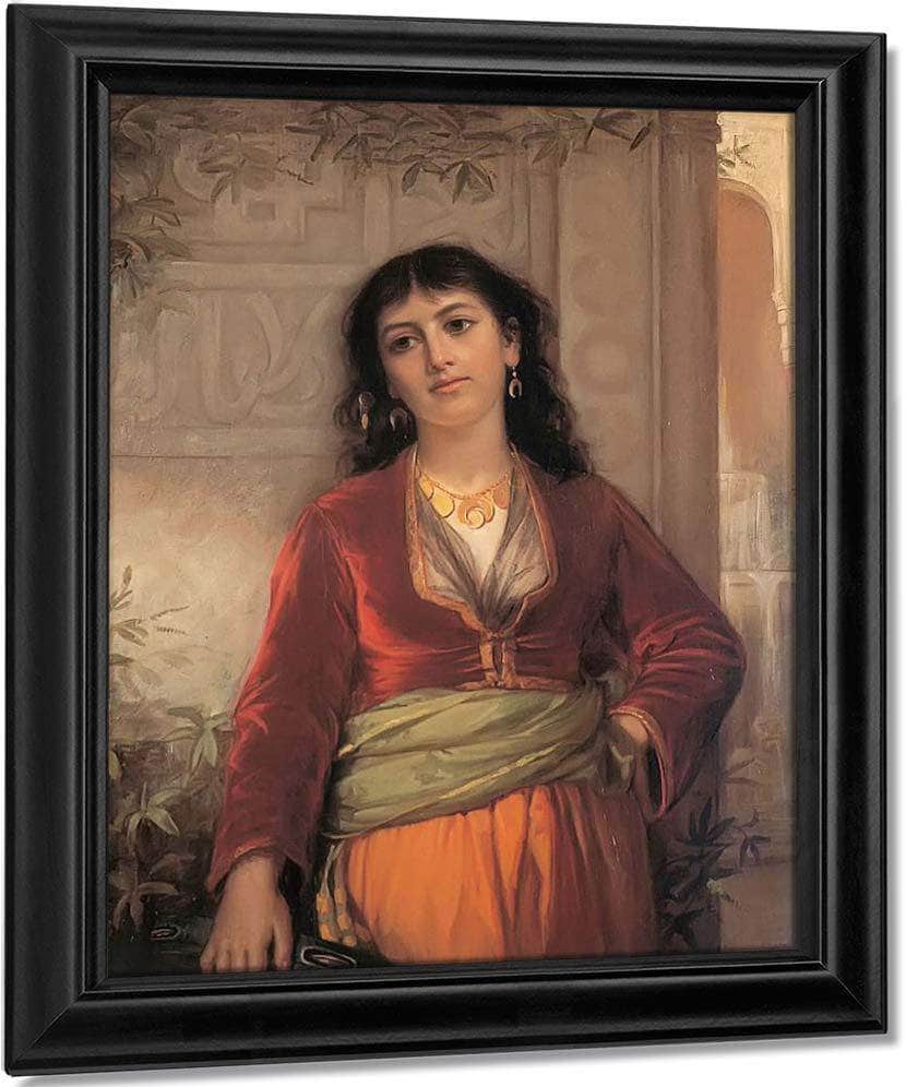 The Unwelcome Companion  A Street Scene In Cairo By John Waterhouse Fine Art Print