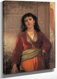 The Unwelcome Companion  A Street Scene In Cairo By John Waterhouse Fine Art Print