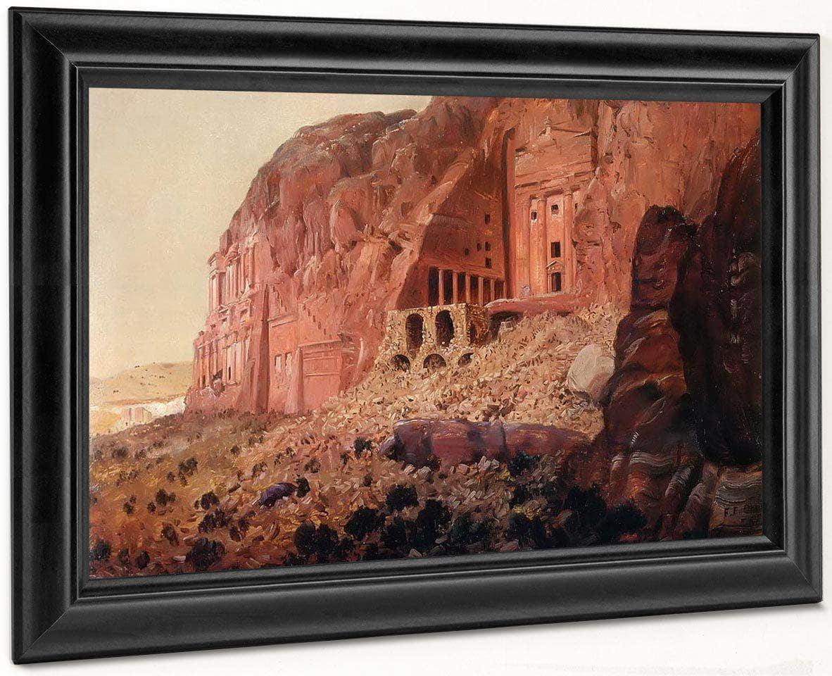 The Urn Tomb Silk Tomb And Corinthian Tomb Petra By Frederic Edwin Church Fine Art Print