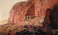 The Urn Tomb Silk Tomb And Corinthian Tomb Petra By Frederic Edwin Church Fine Art Print