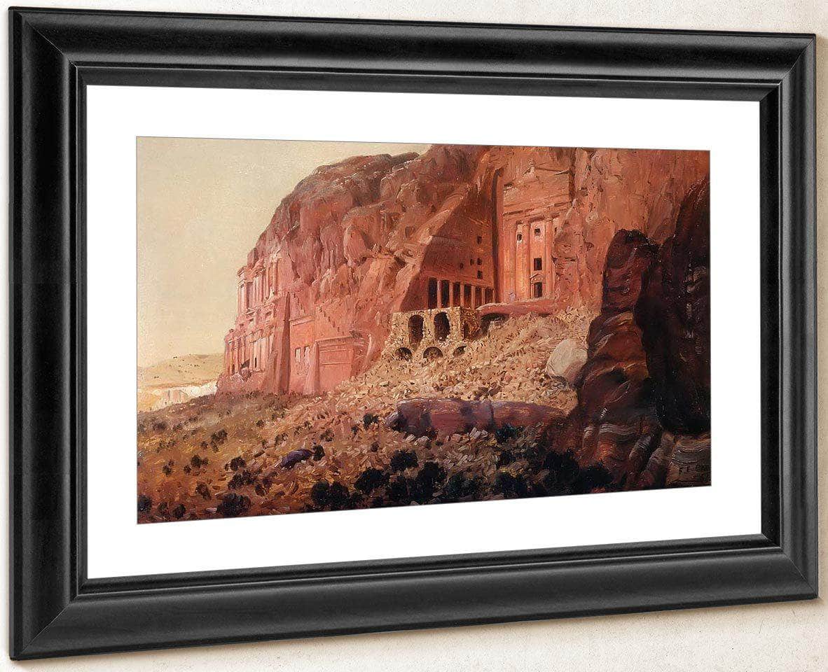 The Urn Tomb Silk Tomb And Corinthian Tomb Petra By Frederic Edwin Church Fine Art Print