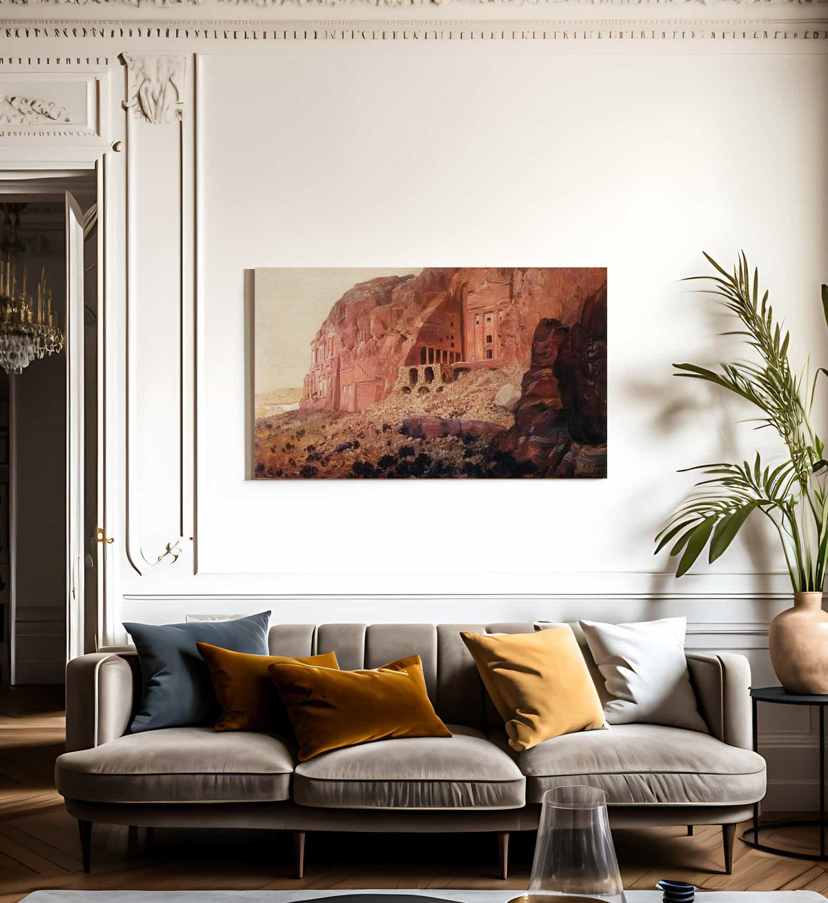 The Urn Tomb Silk Tomb And Corinthian Tomb Petra By Frederic Edwin Church Fine Art Print