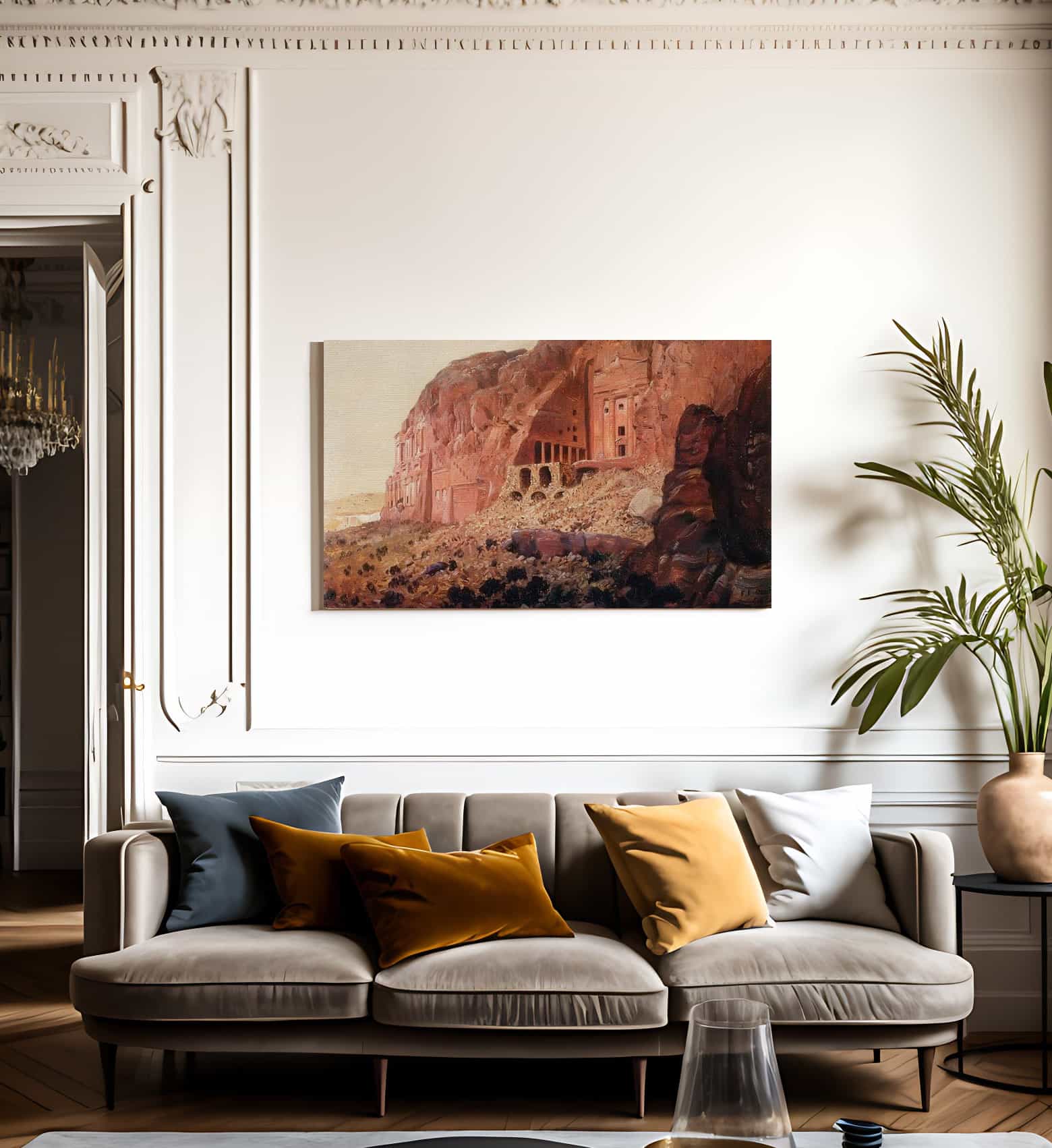 The Urn Tomb Silk Tomb And Corinthian Tomb Petra By Frederic Edwin Church Fine Art Print