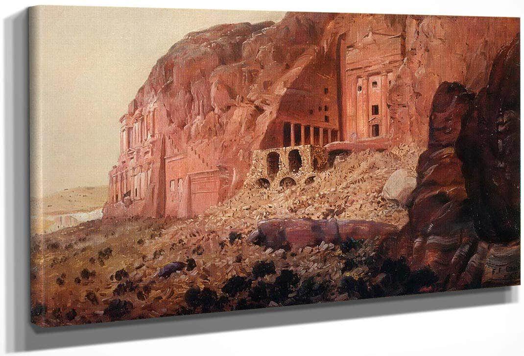 The Urn Tomb Silk Tomb And Corinthian Tomb Petra By Frederic Edwin Church Fine Art Print