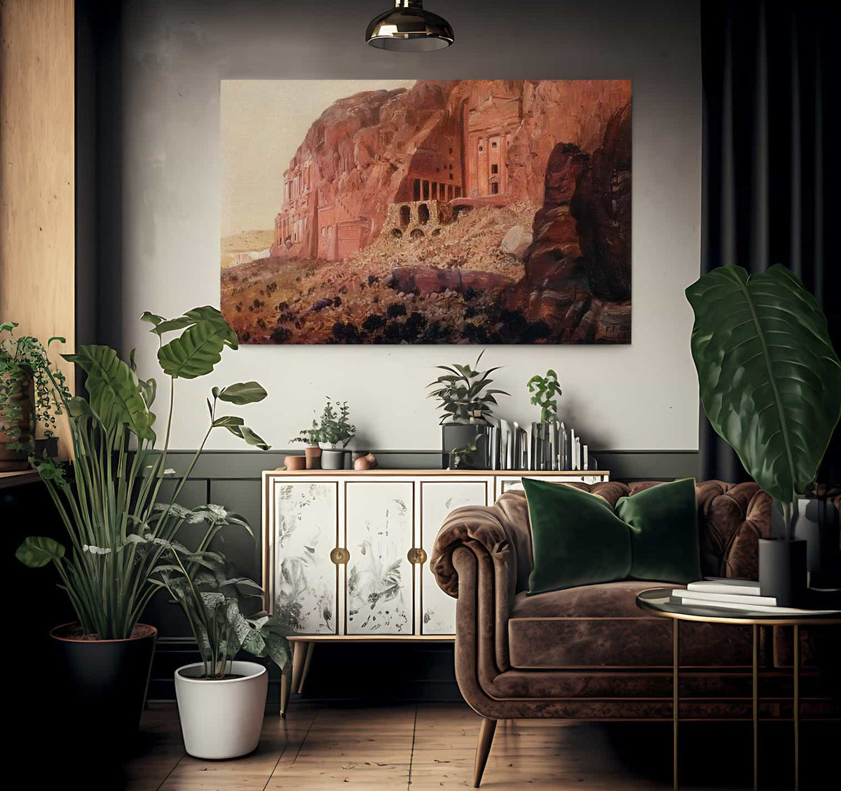The Urn Tomb Silk Tomb And Corinthian Tomb Petra By Frederic Edwin Church Fine Art Print