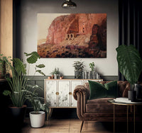 The Urn Tomb Silk Tomb And Corinthian Tomb Petra By Frederic Edwin Church Fine Art Print