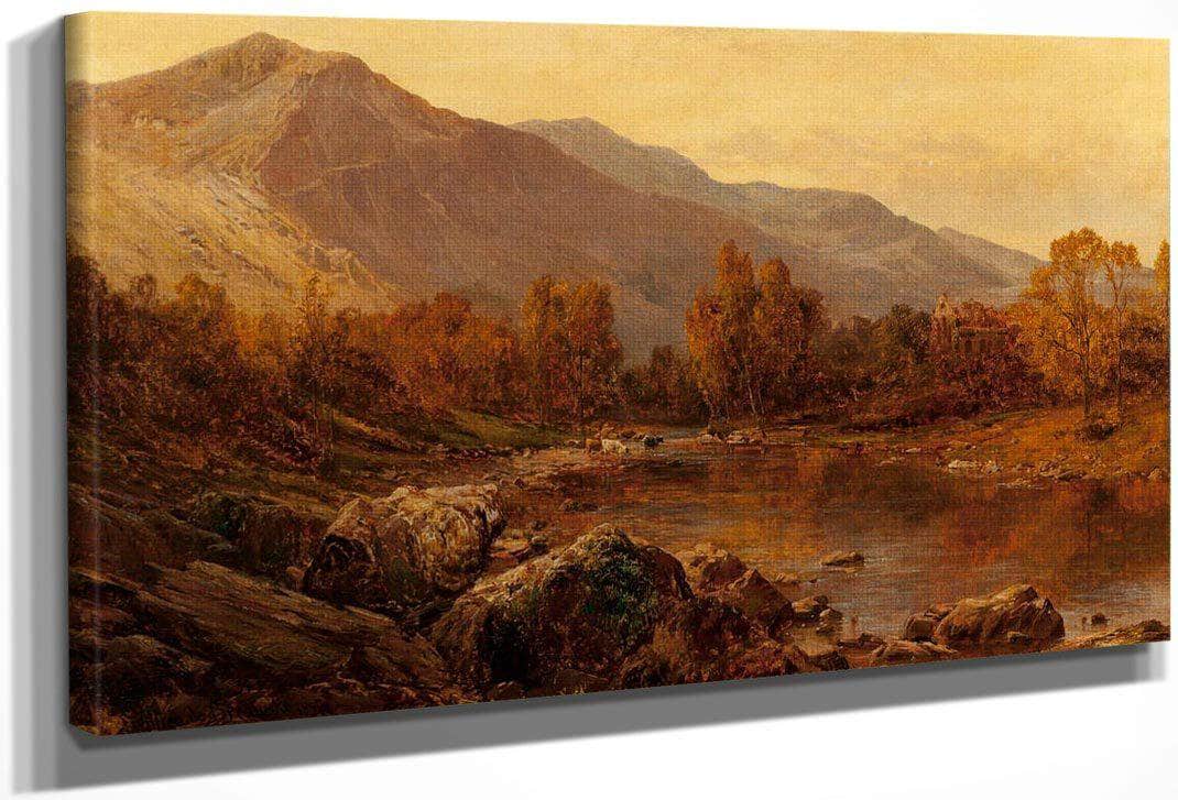 The Vale Of Llangollen 1897 By Alfred De Breanski Fine Art Print