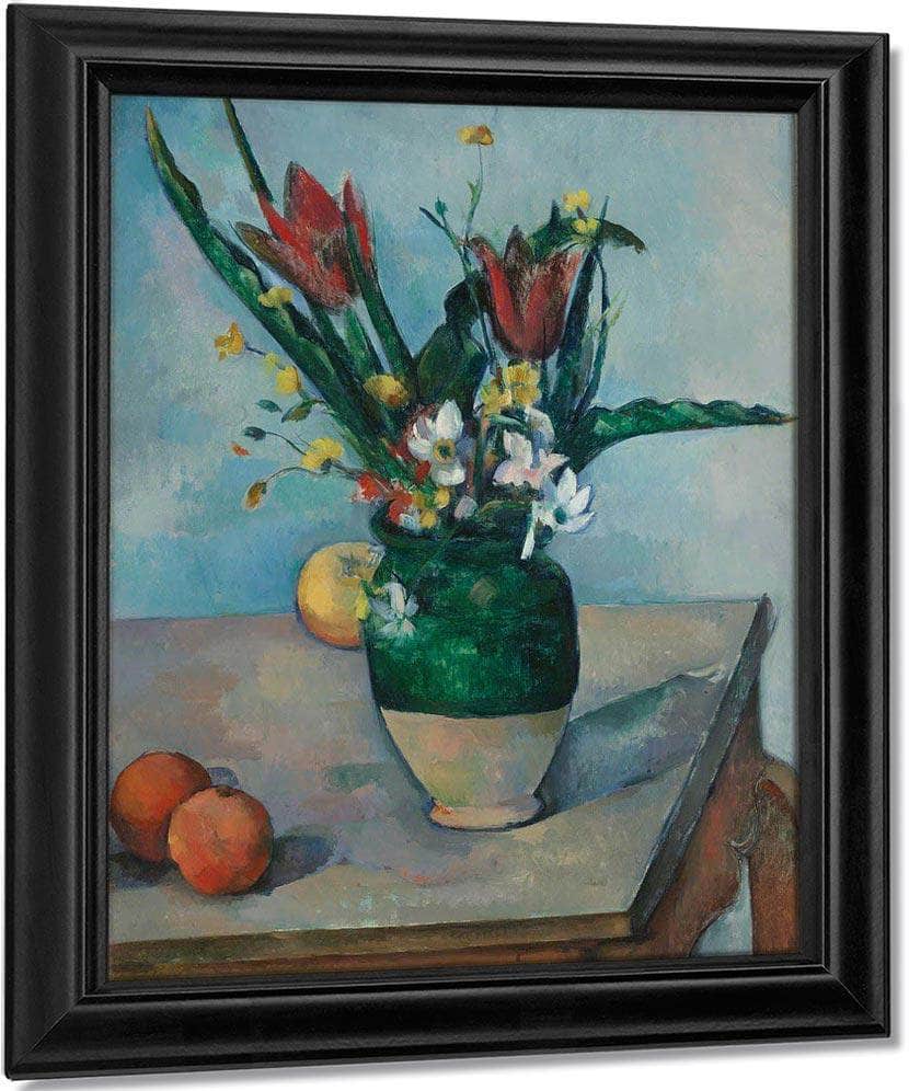 The Vase Of Tulips By Cezanne Paul Fine Art Print