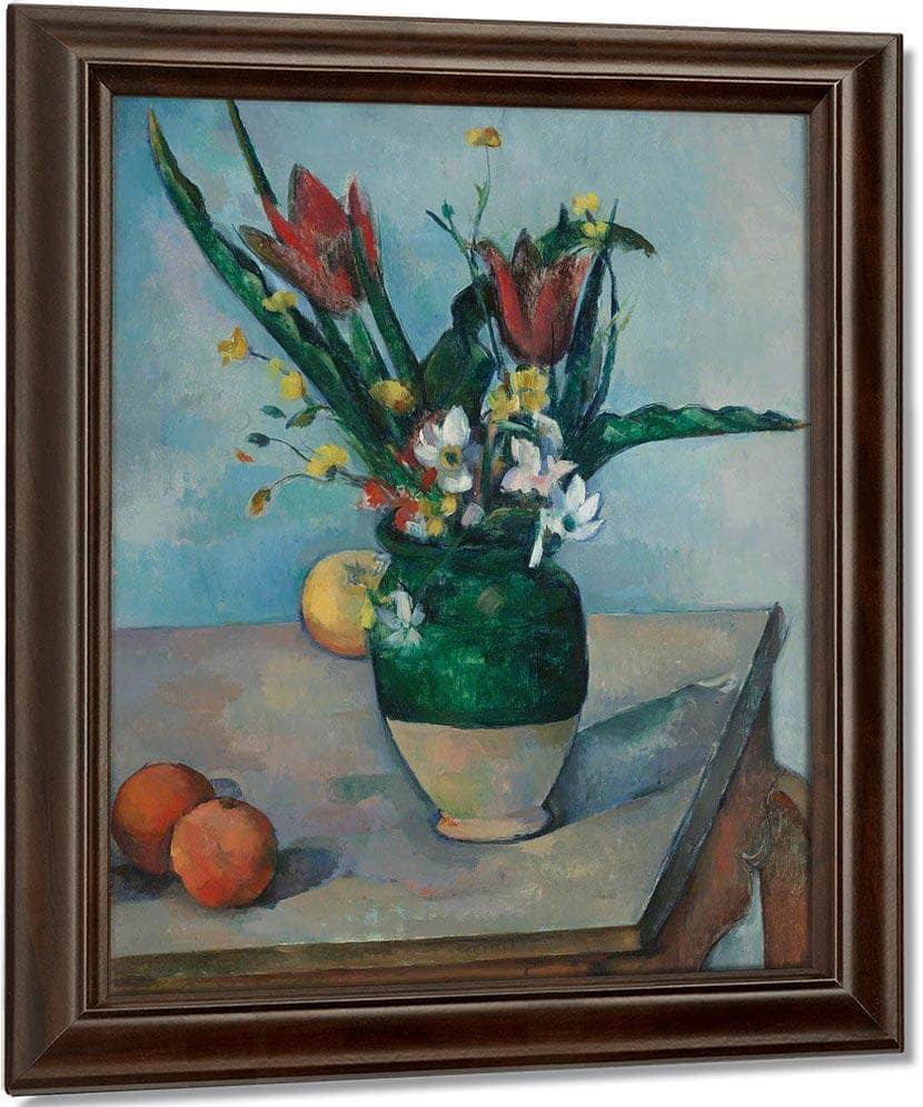 The Vase Of Tulips By Cezanne Paul Fine Art Print