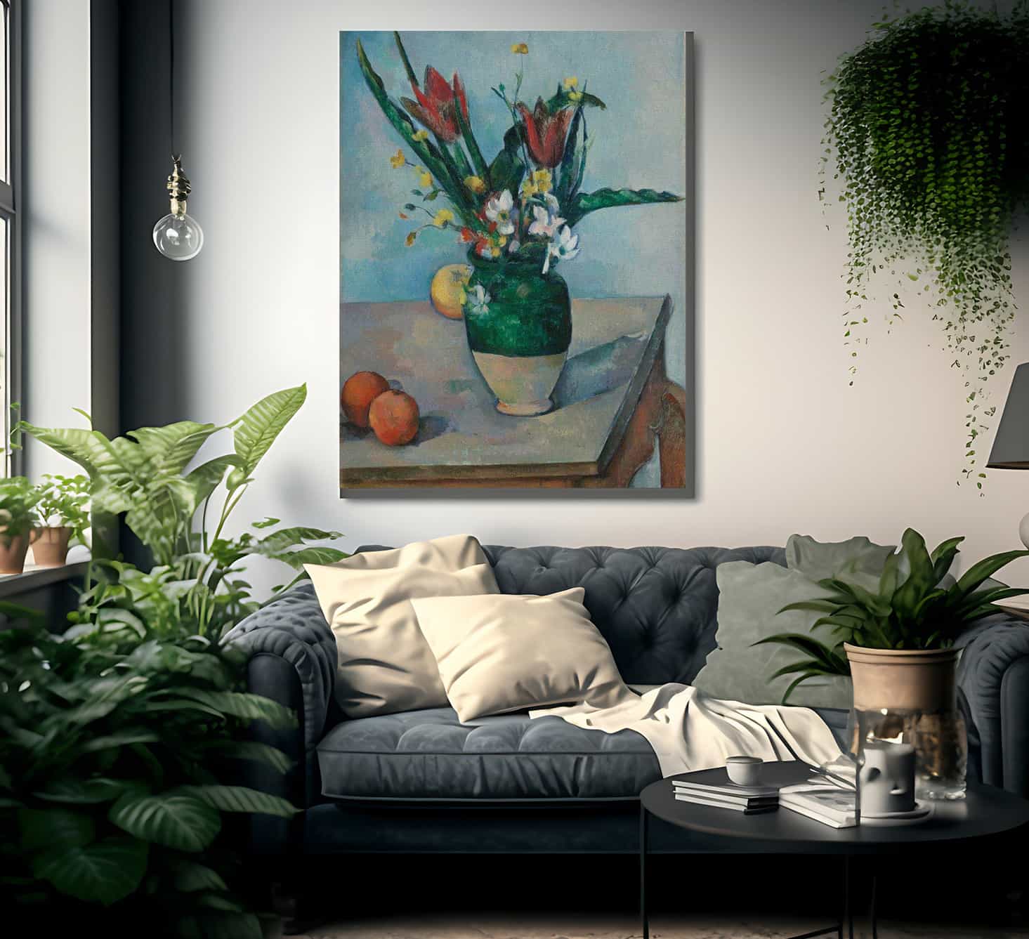The Vase Of Tulips By Cezanne Paul Fine Art Print