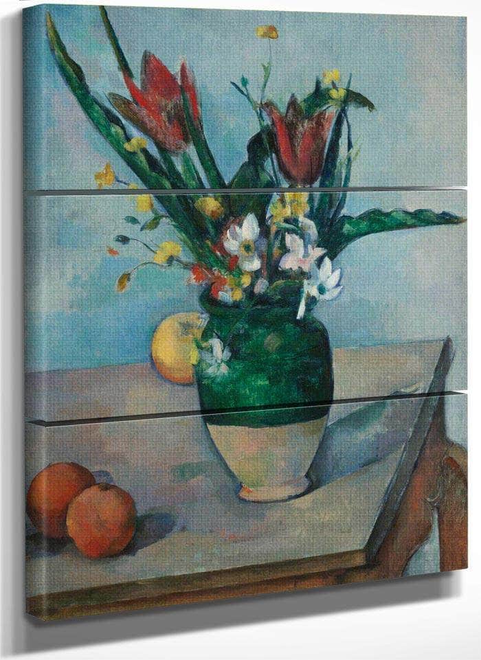 The Vase Of Tulips By Cezanne Paul Fine Art Print