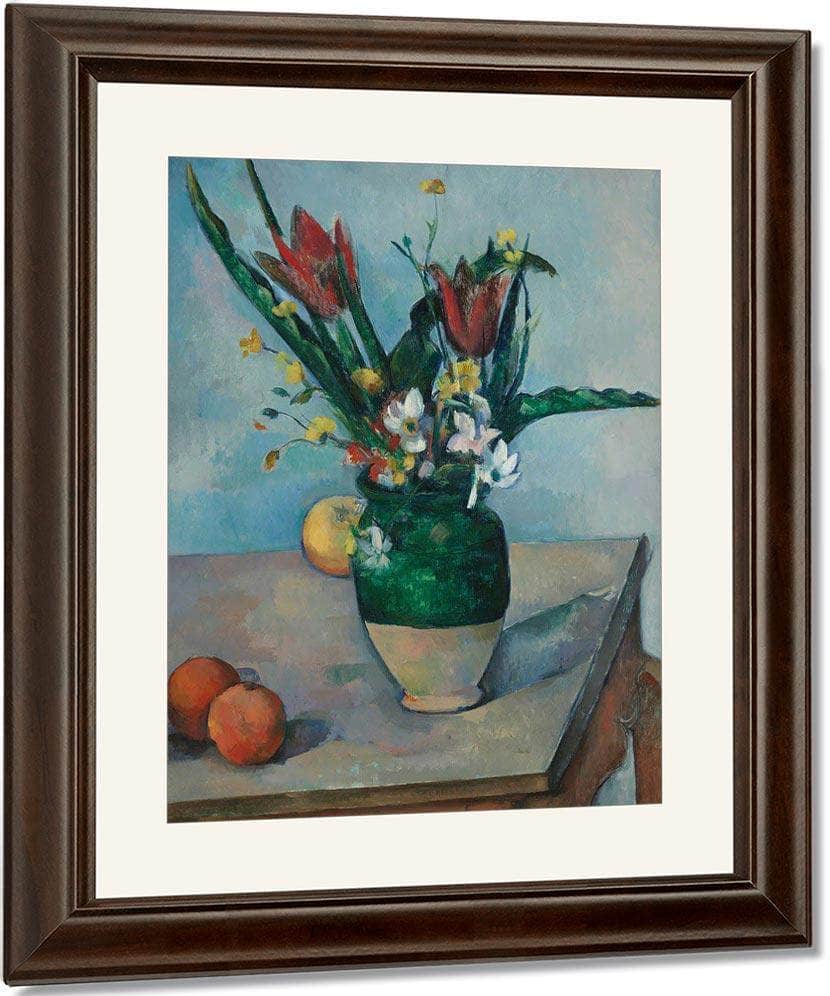 The Vase Of Tulips By Cezanne Paul Fine Art Print