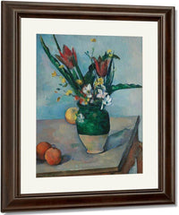 The Vase Of Tulips By Cezanne Paul Fine Art Print