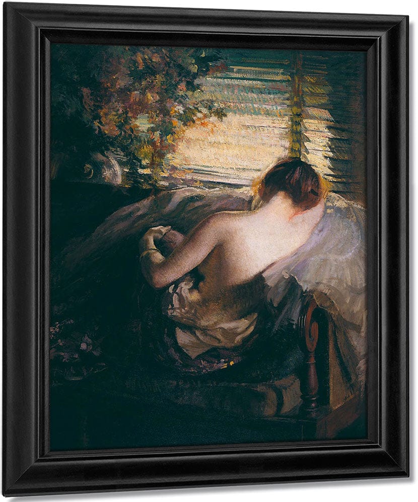 The Venetian Blind By Edmund Charles Tarbell Fine Art Print
