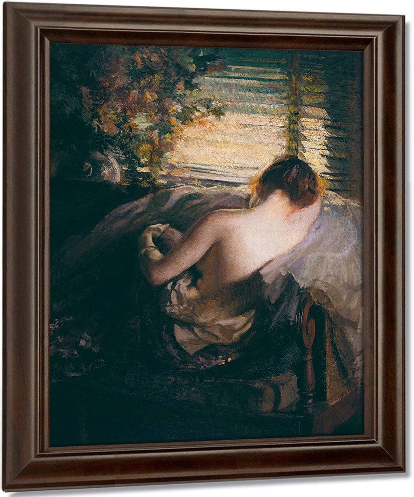 The Venetian Blind By Edmund Charles Tarbell Fine Art Print