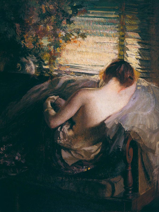 The Venetian Blind By Edmund Charles Tarbell Fine Art Print