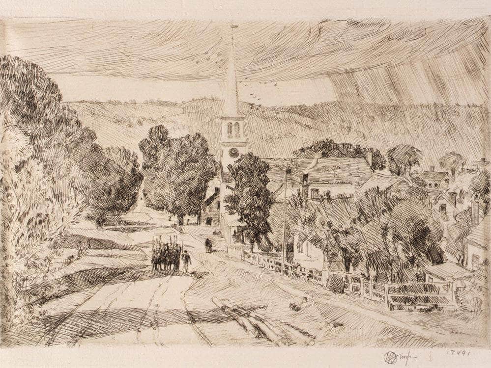 The Vermont Village (Peacham) By Childe Hassam Fine Art Print