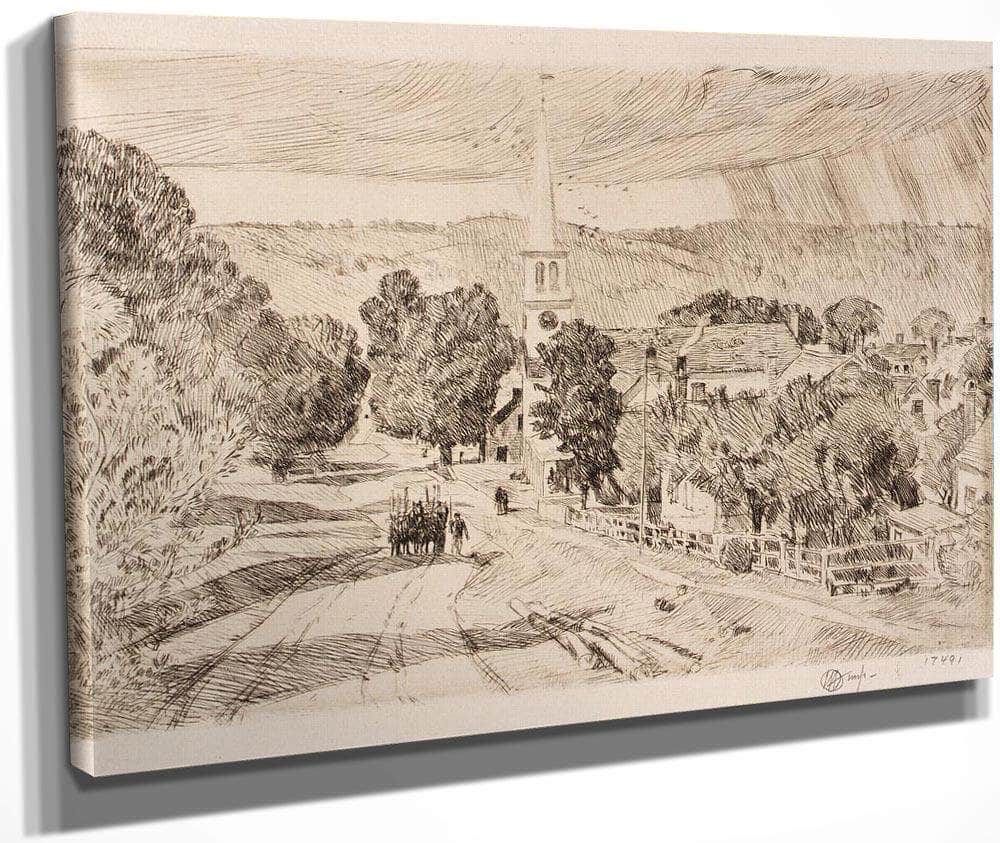 The Vermont Village (Peacham) By Childe Hassam Fine Art Print