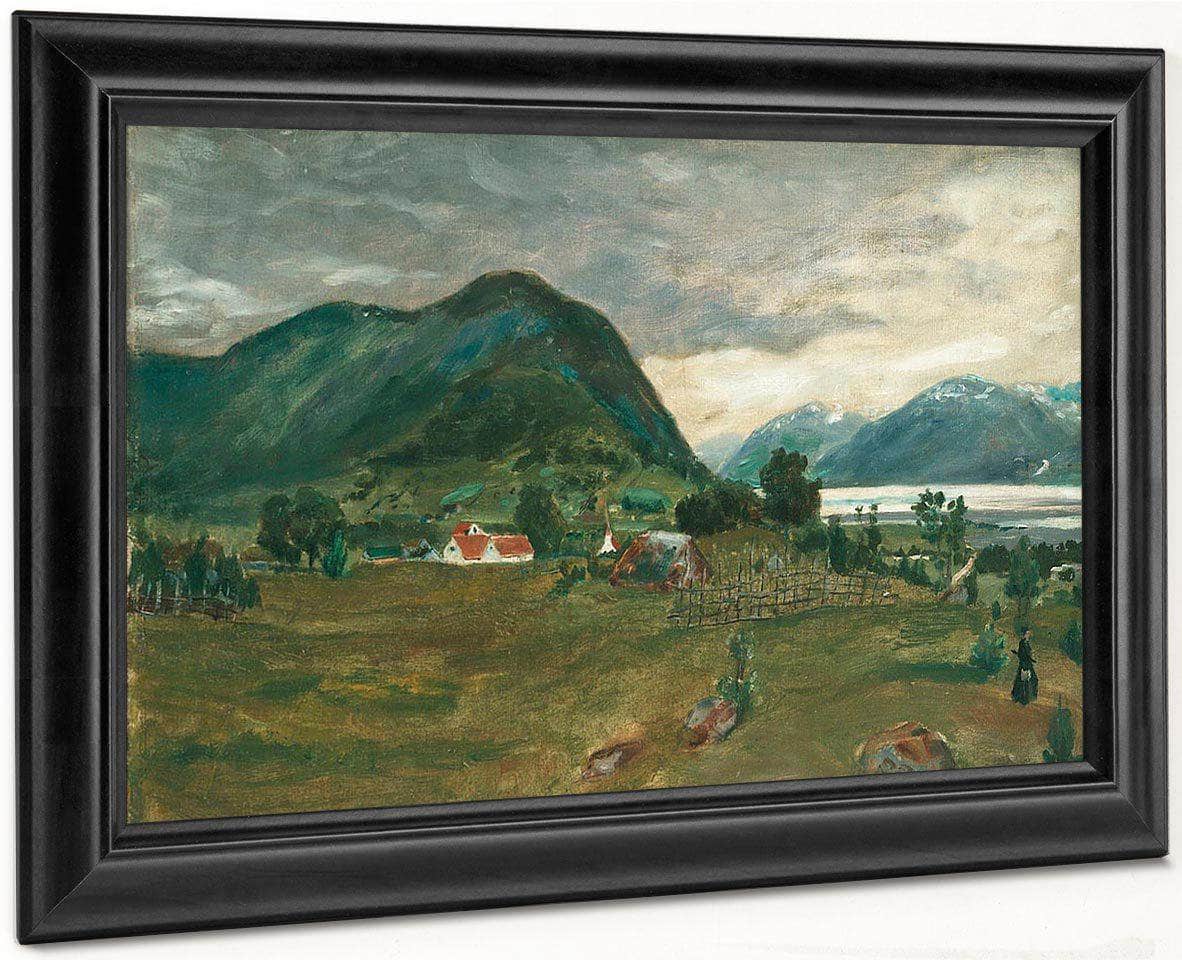 The Vicarage Garden And Jølster Lake By Nicolai Astrup Fine Art Print