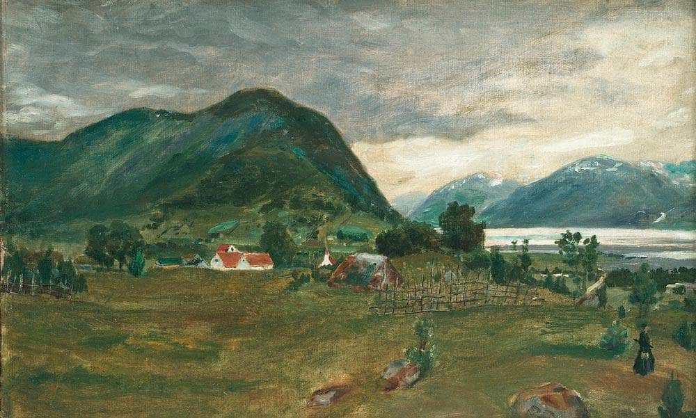 The Vicarage Garden And Jølster Lake By Nicolai Astrup Fine Art Print