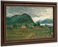 The Vicarage Garden And Jølster Lake By Nicolai Astrup Fine Art Print