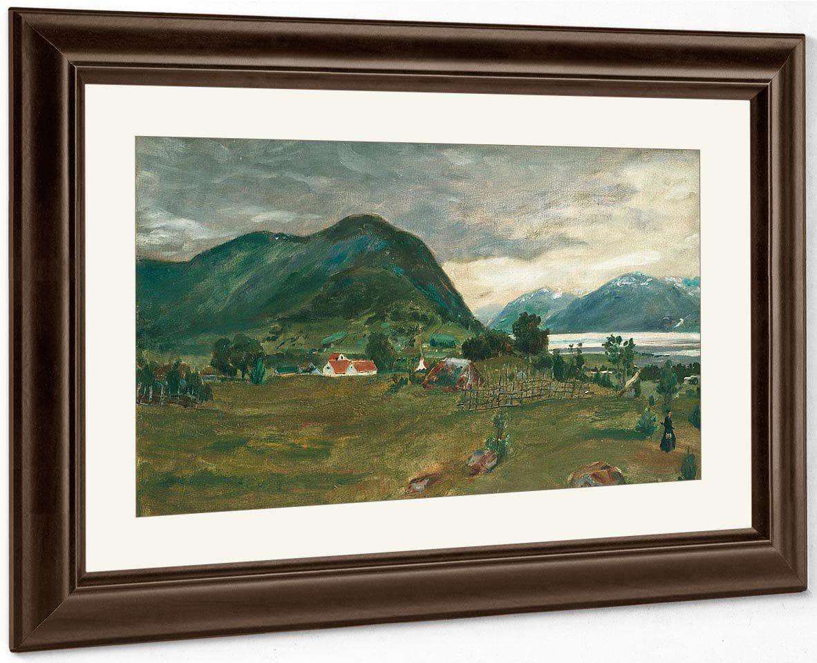 The Vicarage Garden And Jølster Lake By Nicolai Astrup Fine Art Print
