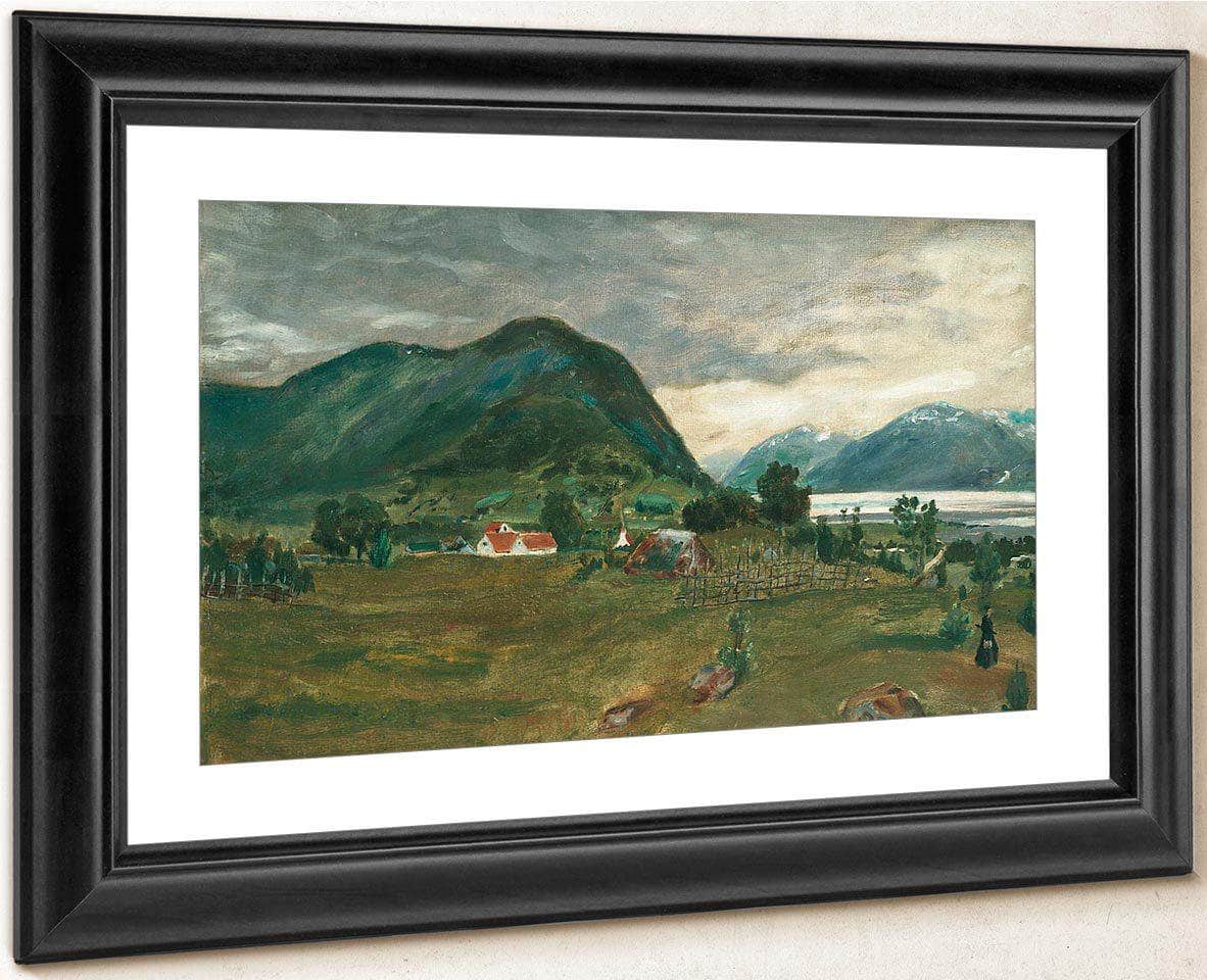 The Vicarage Garden And Jølster Lake By Nicolai Astrup Fine Art Print