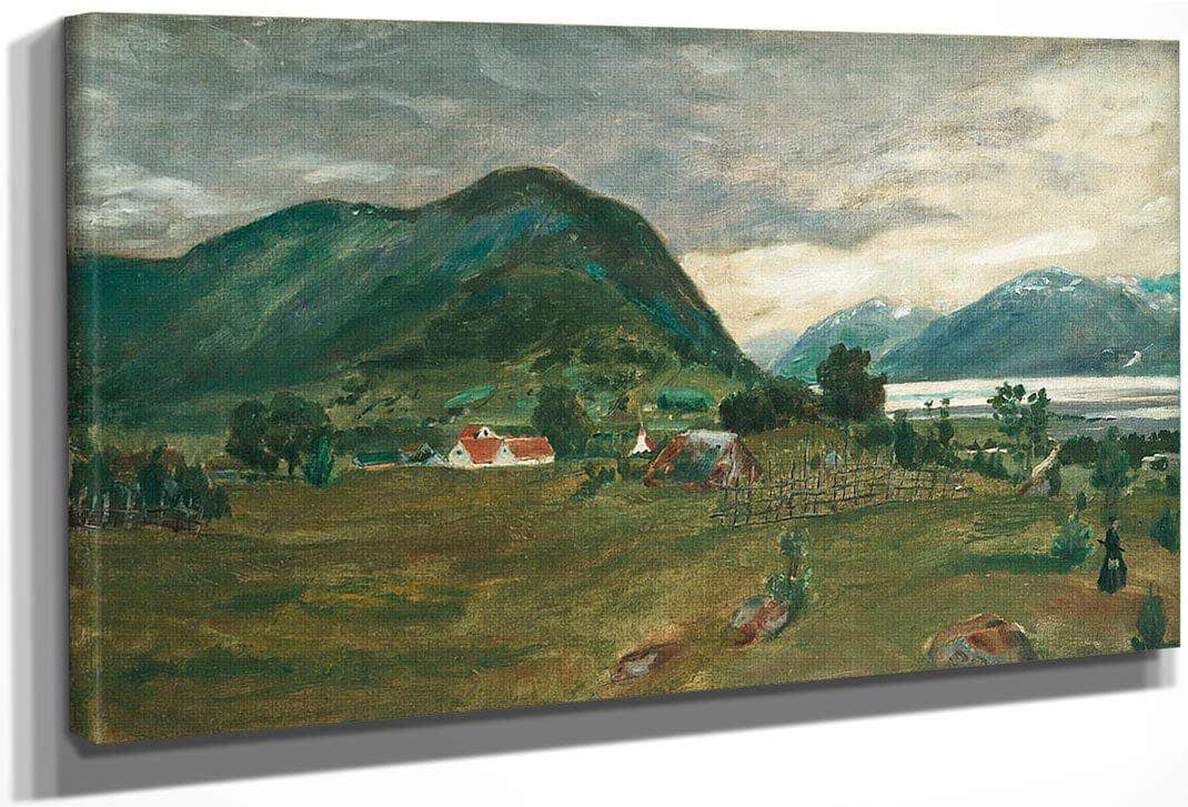 The Vicarage Garden And Jølster Lake By Nicolai Astrup Fine Art Print