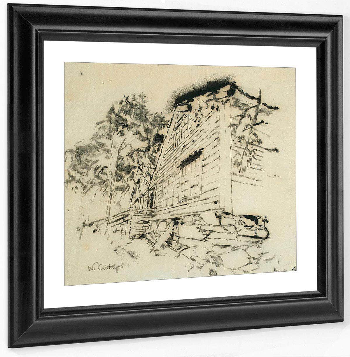 The Vicarage (Mirrored) By Nicolai Astrup Fine Art Print