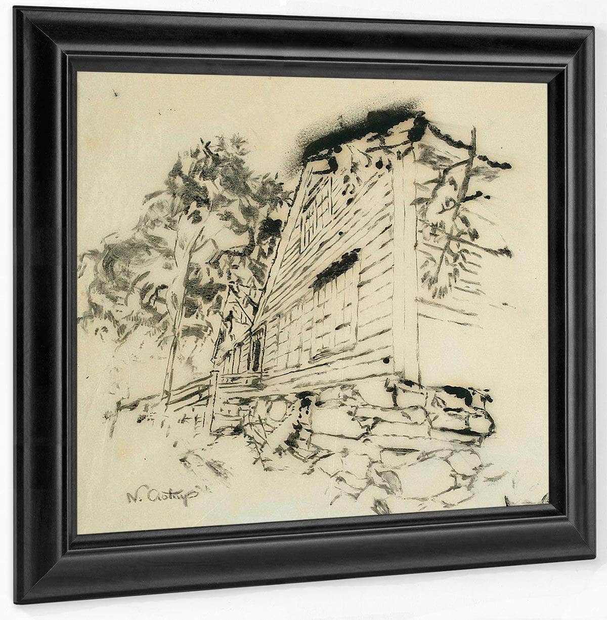 The Vicarage (Mirrored) By Nicolai Astrup Fine Art Print