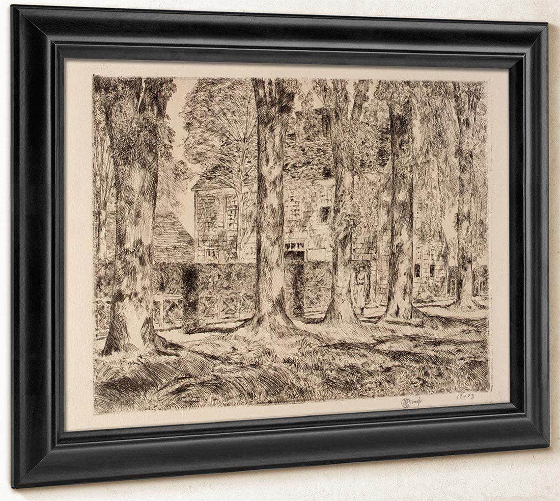 The Village Elms, Easthampton By Childe Hassam Fine Art Print