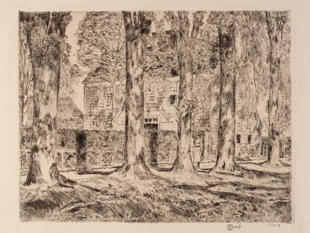 The Village Elms, Easthampton By Childe Hassam Fine Art Print
