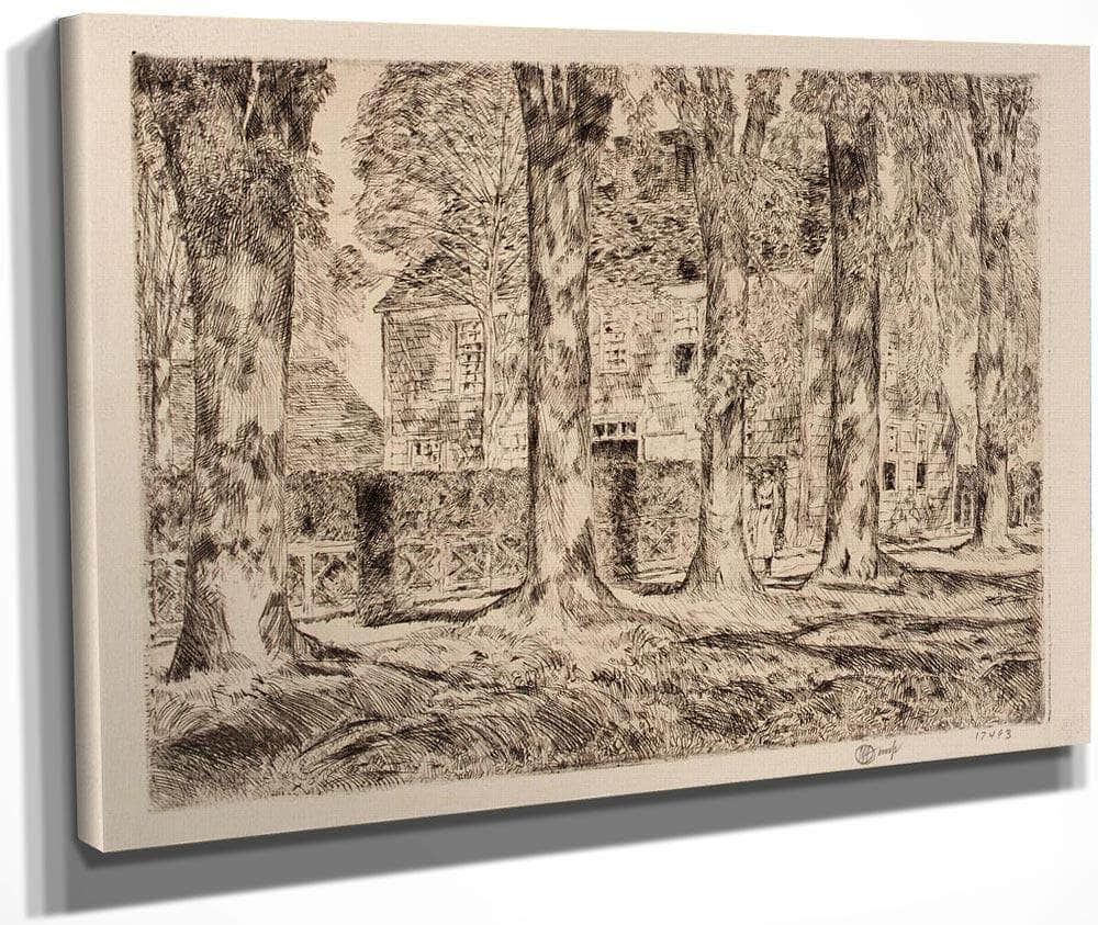 The Village Elms, Easthampton By Childe Hassam Fine Art Print