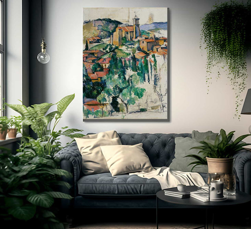 The Village Of Gardanne By Cezanne Paul Fine Art Print