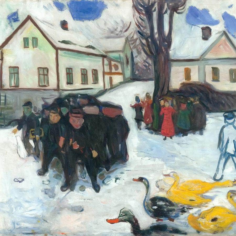 The Village Street 190508 By Edvard Munch Fine Art Print