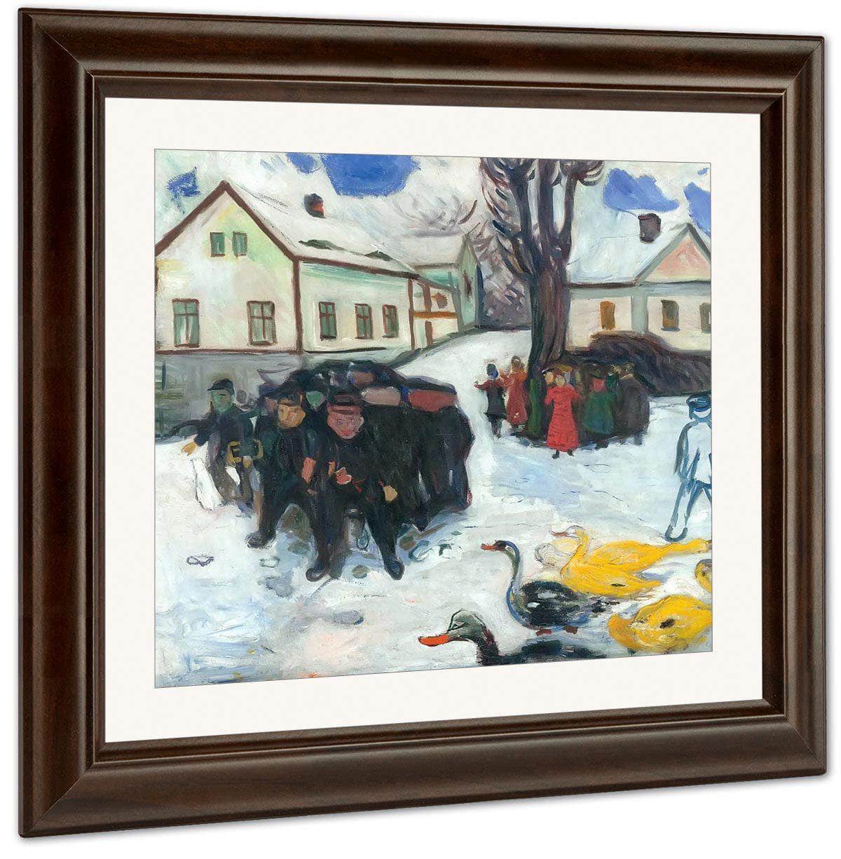 The Village Street 190508 By Edvard Munch Fine Art Print