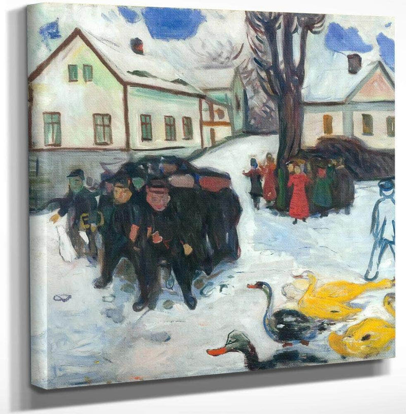 The Village Street 190508 By Edvard Munch Fine Art Print