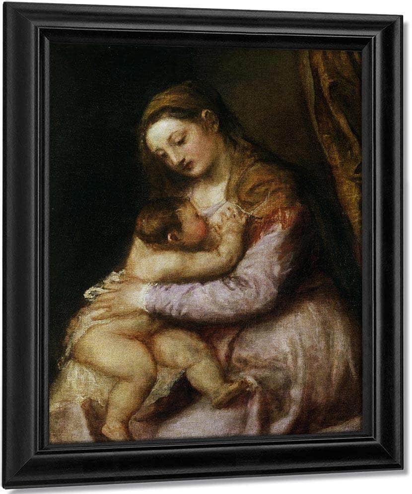The Virgin And Child By Titian Fine Art Print