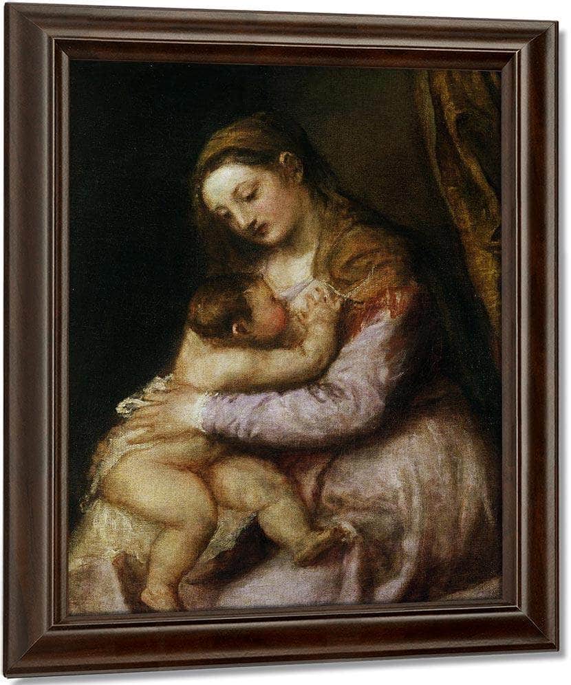 The Virgin And Child By Titian Fine Art Print