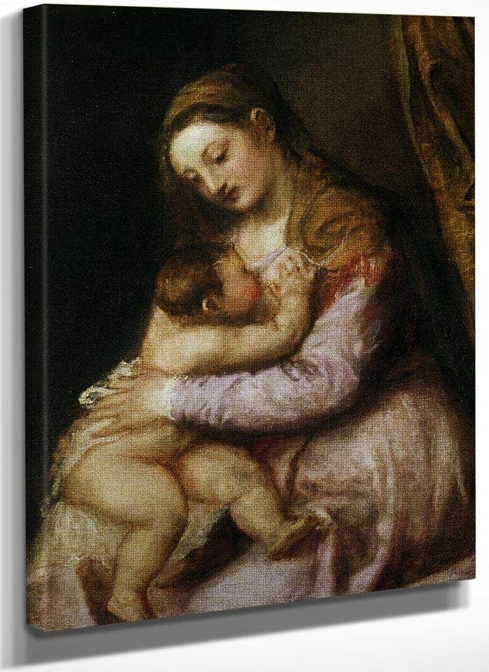 The Virgin And Child By Titian Fine Art Print