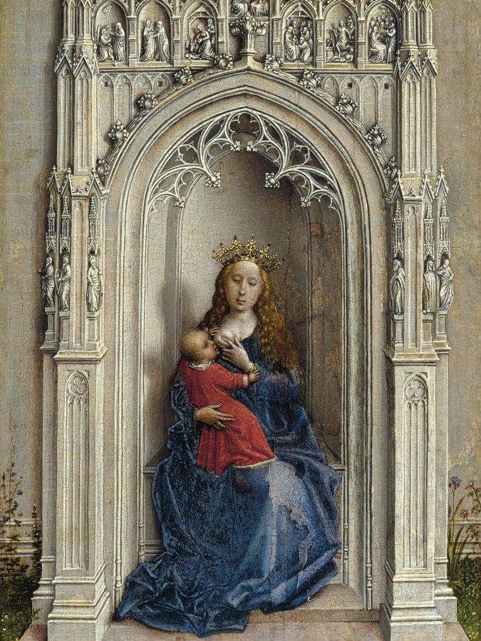 The Virgin And Child Enthroned 1433 By Rogier Van Der Weyden Fine Art Print