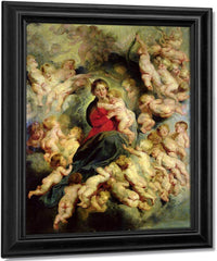 The Virgin And Child Surrounded By The Holy Innocents Or The Virgin With Angels By Peter Paul Rubens Fine Art Print