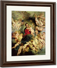 The Virgin And Child Surrounded By The Holy Innocents Or The Virgin With Angels By Peter Paul Rubens Fine Art Print