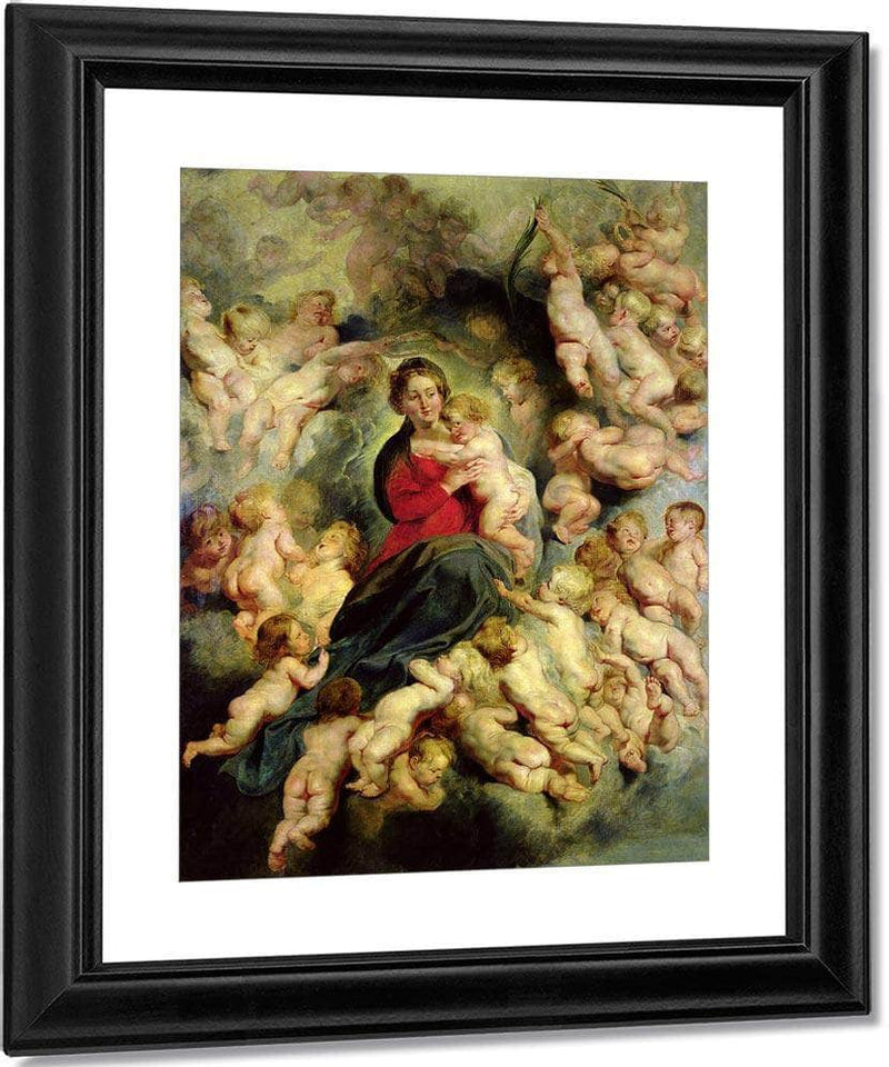 The Virgin And Child Surrounded By The Holy Innocents Or The Virgin With Angels By Peter Paul Rubens Fine Art Print