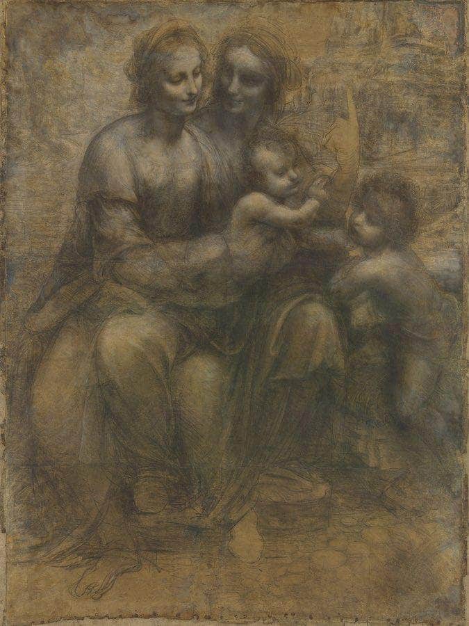 The Virgin And Child With Saint Anne And Saint John The Baptist By Leonardo Da Vinci Fine Art Print