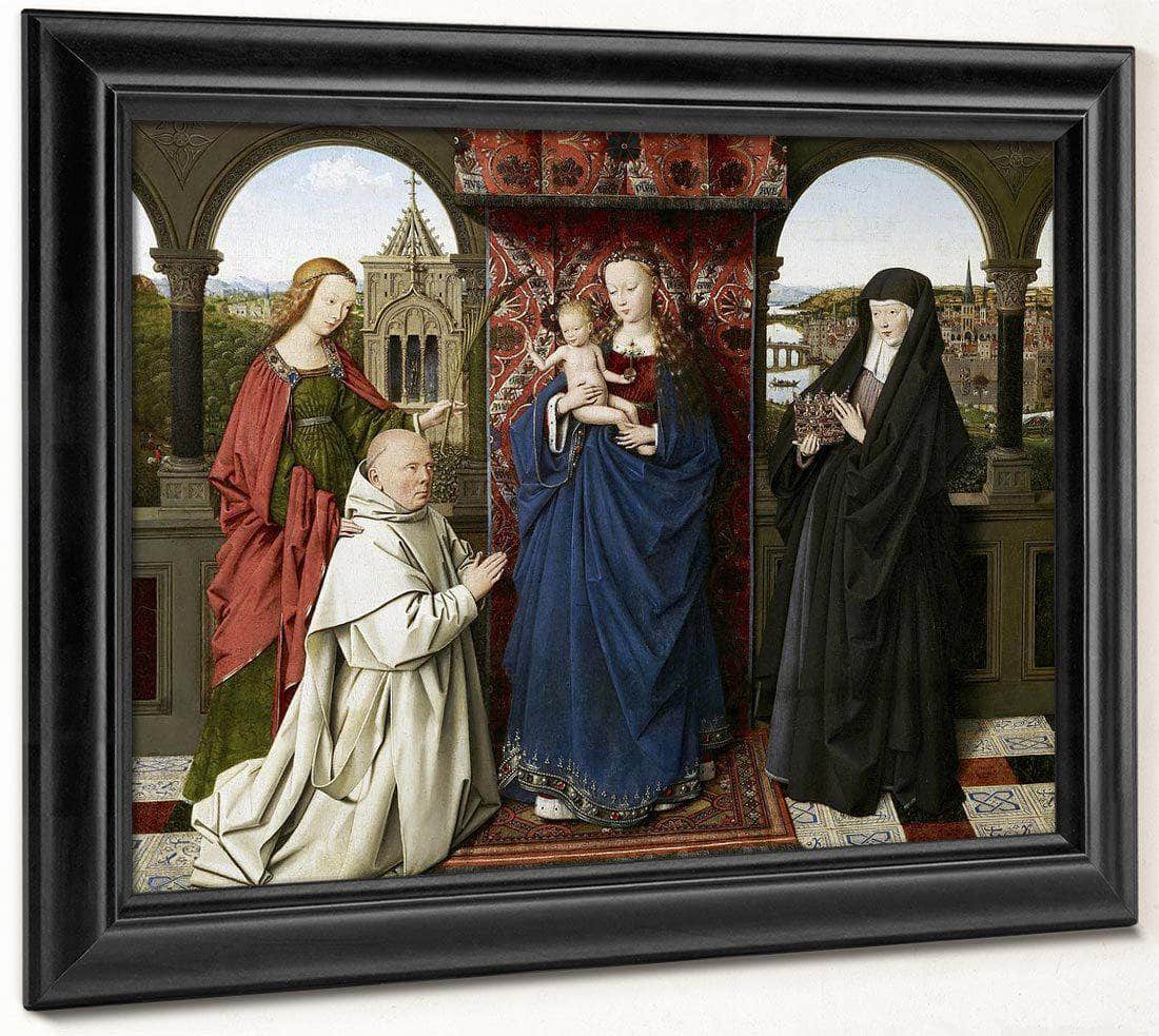 The Virgin And Child With Saints And Donor By Jan Van Eyck Fine Art Print